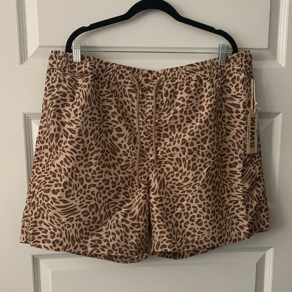 Forever 21 Swim Leopard Print Shorts